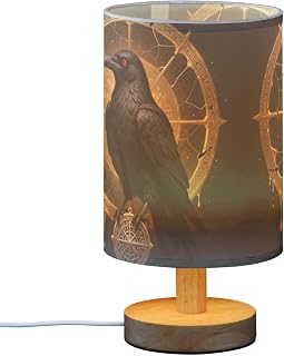 Golden Star Circle Red-Eyed Raven Desk Lamp Small