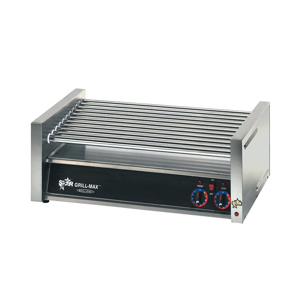 Star Mfg. Grill-Max Non-Stick 50-Hot Dog Roller Grill by GrillMax – Stainless Steel, Metallic, Model 50C