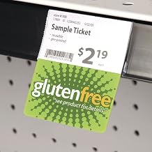 Green Plastic Shelf Talker "Gluten Free" - 2 1/2"L x 3"H