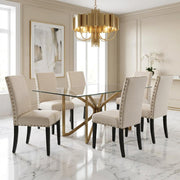 Solid Wood Dining Chairs Set of by Starlight Canyon Home – Solid + Manufactured Wood, Beige, Pack of 6