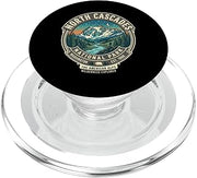 North Cascades National Park Washington Vintage Badge PopSockets PopGrip for MagSafe