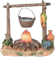 Fontanini by Roman Inc., LED Lighted Campfire, 5" Shepherds Collection, Nativity Figure and Accessories, Hand Sculpted and Painted