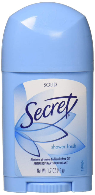 Solid Antiperspirant and Deodorant Shower by Secret – 1.7 Ounce (Pack of 1), Blue, Model SEC STICK SHOWER FRSH 1.7z 12/