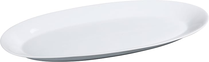 Yanco AC-96 ABCO Fishia Platter, 16" Length, 7.75" Width, 1.25" Height, Porcelain, Super White, Pack of 12