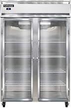 2R-SA-GD Two Section Reach In Glass Door Refrigerator, Stainless Exterior