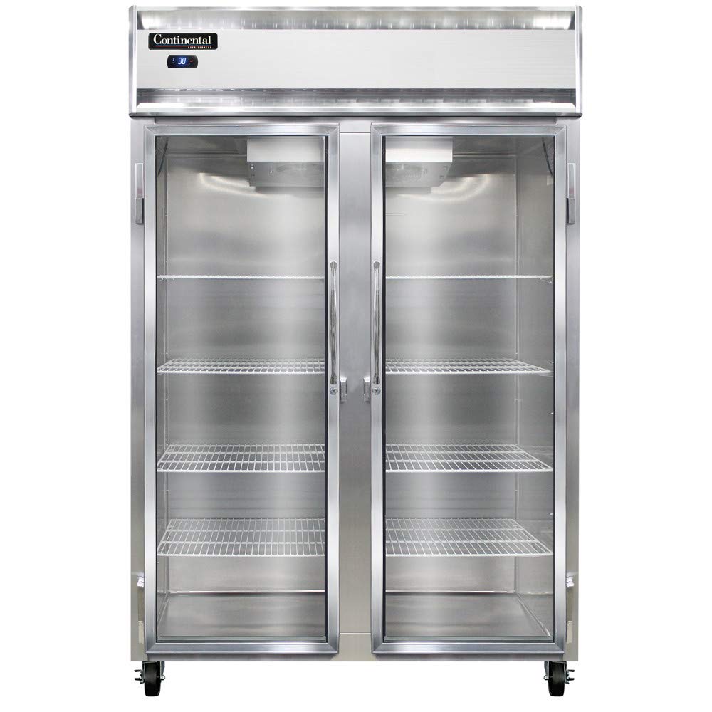 2RS-SA-GD Two Section Reach In Glass Door Refrigerator by Continental Refrigerator – Commercial Grade