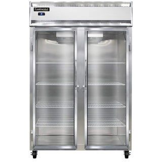 2RS-SA-GD Two Section Reach In Glass Door Refrigerator by Continental Refrigerator – Commercial Grade