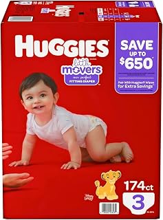 HUGGIES Little Movers Diapers Size 3-174 ct