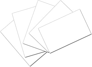 Pacon PAC5141 Index Cards, 3" x 5", Unruled, White, Pack of 100