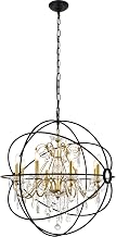 Cordelia 8-Light Transitional Metal Pendant in Black and Gold