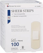Henry Schein Sheer Strip Adhesive Bandages, 1" x 3", Sterile, 400 Ct