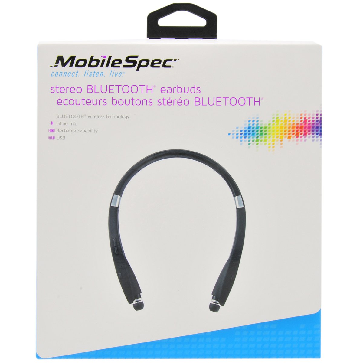 MobileSpec Premium Stereo Bluetooth Headphones - Black by Mobile Spec – Universal, Plastic, Black, Model MBS11182