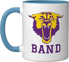 Bloomfield High School Indians Band Ceramic Mug, Blue/White, 11oz