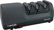 EdgeCraft E120 Electric Knife Sharpeners for 20-Degree Straight and Serrated Knives Diamond Abrasives Precision Angle Control, 3-Stage, Gray