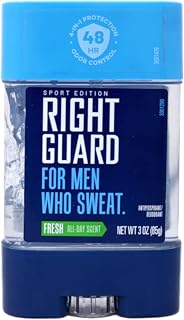 Right Guard Sport 3D Odor Defense, Anti-Perspirant Deodorant Clear Gel, Fresh 3 oz (Pack of 11)
