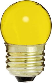 Satco S4512 120V 1/Card Medium Base 7.5-Watt S11 Incandescent Lamp, Ceramic Yellow