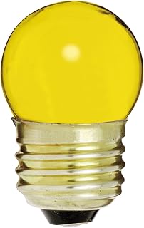 Satco S4512 120V 1/Card Medium Base 7.5-Watt S11 Incandescent Lamp, Ceramic Yellow