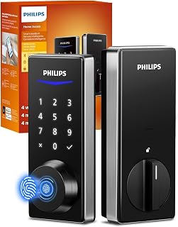 PHILIPS Smart Lock with Large Handle, Fingerprint Keypad Door Lock,