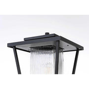 York One Light Outdoor Post Mount Black by Lighting Design – Iron, Black, Model OD305P18BK