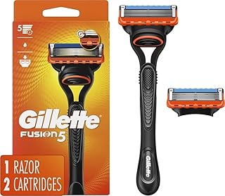 Gillette Fusion5 Razor for Men, Handle + 2 Razor Blade Refills