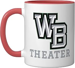 West Bloomfield High School Lakers Theater Ceramic Mug, Red/White, 11oz
