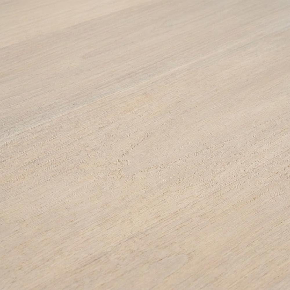 Light Brown Mango Wood Dining Table with Travertine Surface by Starlight Canyon Home – Solid Wood, Brown