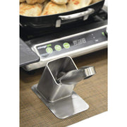 Stainless Steel Closed Bottom Tong Holder - 3 3/10"W x 5 3/4"D x 4"H by HUBERT – Stainless Steel, Gray, Model SSTH-6X3X4