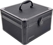 Vaultz Portable Safe Box - 10 x 10 x 6.5 Inch Large Storage Box with Lock, Mesh Pocket & Adjustable Compartments for Cash, Documents and Valuables - Tactical Black | Lockable storage design, mesh pocket and adjustable compartments, portable case for cash and documents, tactical black