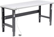 Global Industrial Adjustable Height Workbench C-Channel Leg, 72" W x 36" D