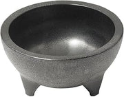 Winco 56 oz Black Molcajete Salsa Plastic Bowl