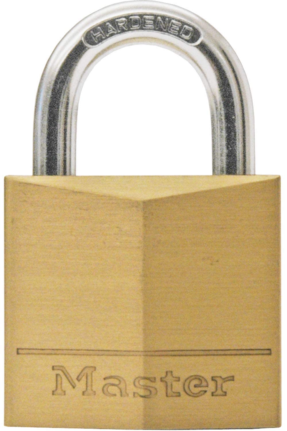 Solid Brass Padlock by Master Lock – 1 Count, Alloy Steel, Brass, Model 130D