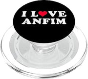 I Love Anfim Matching Girlfriend & Boyfriend Anfim Name PopSockets MagSafe PopGrip for iPhone