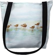 Betsydrake TY024G 18 x 18 in. Avocets Tote Bag - Large Black