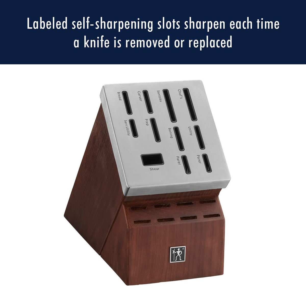 J.A International Graphite 20-pc Self-Sharpening Block Set by HENCKELS – 20-pc, Stainless Steel, Brown, Pack of 20, Model 17633-020