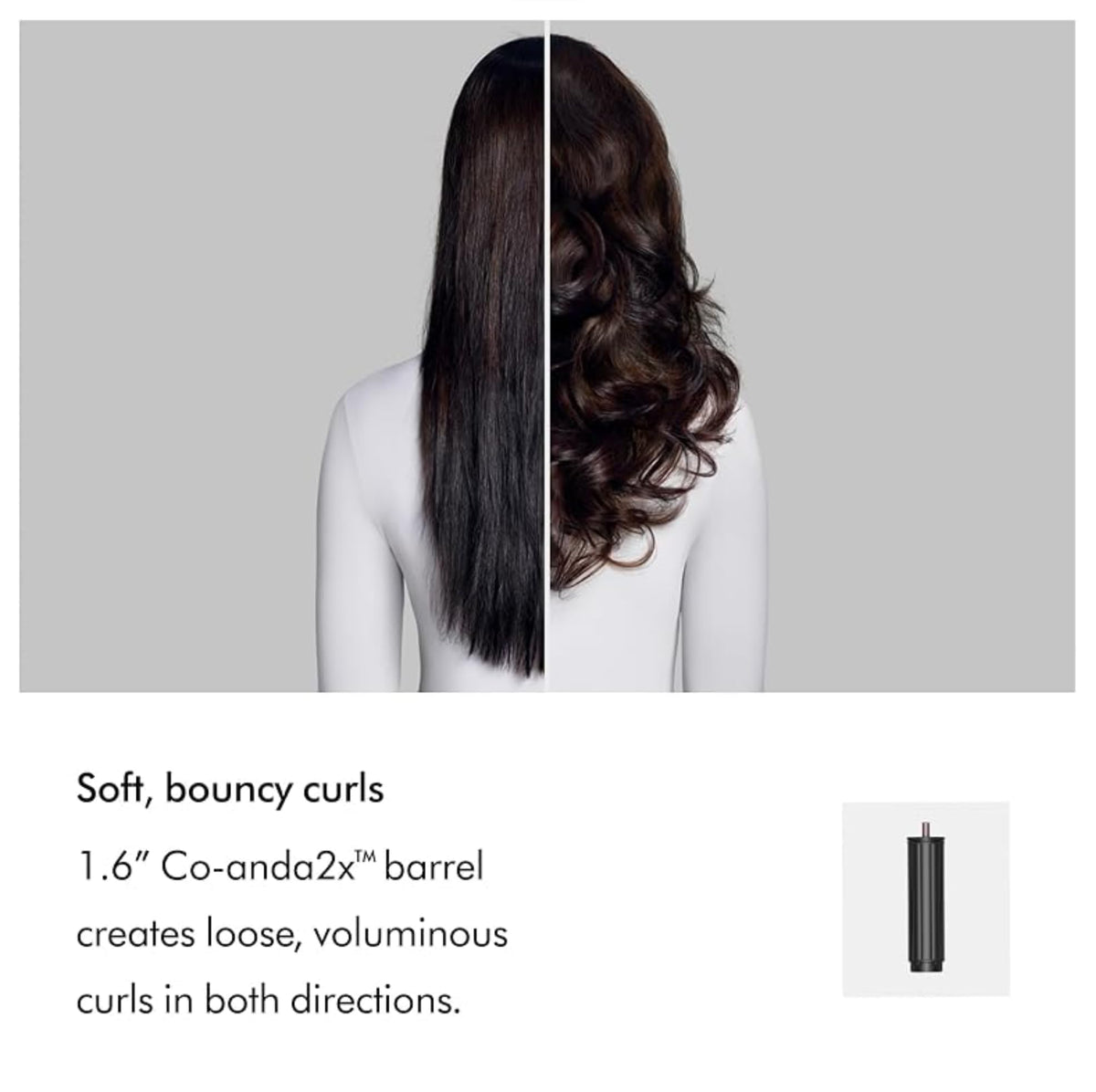 Airwrap Co-anda2x Multi-Styler and Dryer Straight+Wavy in Ceramic Pink by Dyson – Ceramic, Complete Long for Straight to Wavy Hair - Ceramic Pink, Model 587990-01