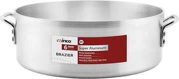 Winco USA Super Aluminum Braizer, Extra Heavy Weight, 18 Quart, Aluminum