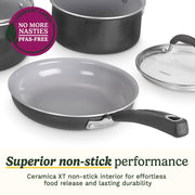 Cuisinart Black and Grey / 11 Piece Set / Ceramica XT - Titanium Non-Stick Cookware Sets