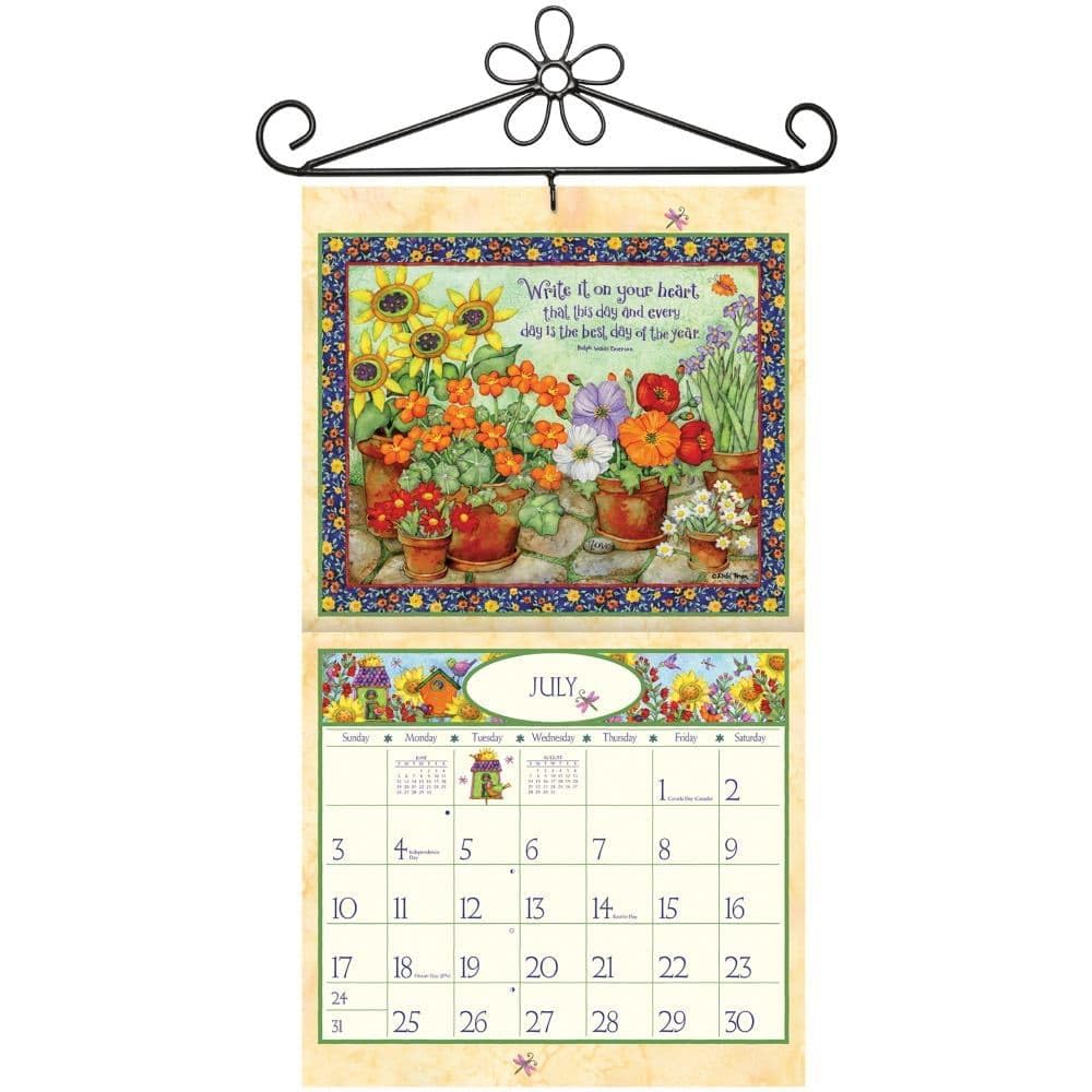 Flower Calendar Hanger by Lang – Paper, Flower, Model 1018001