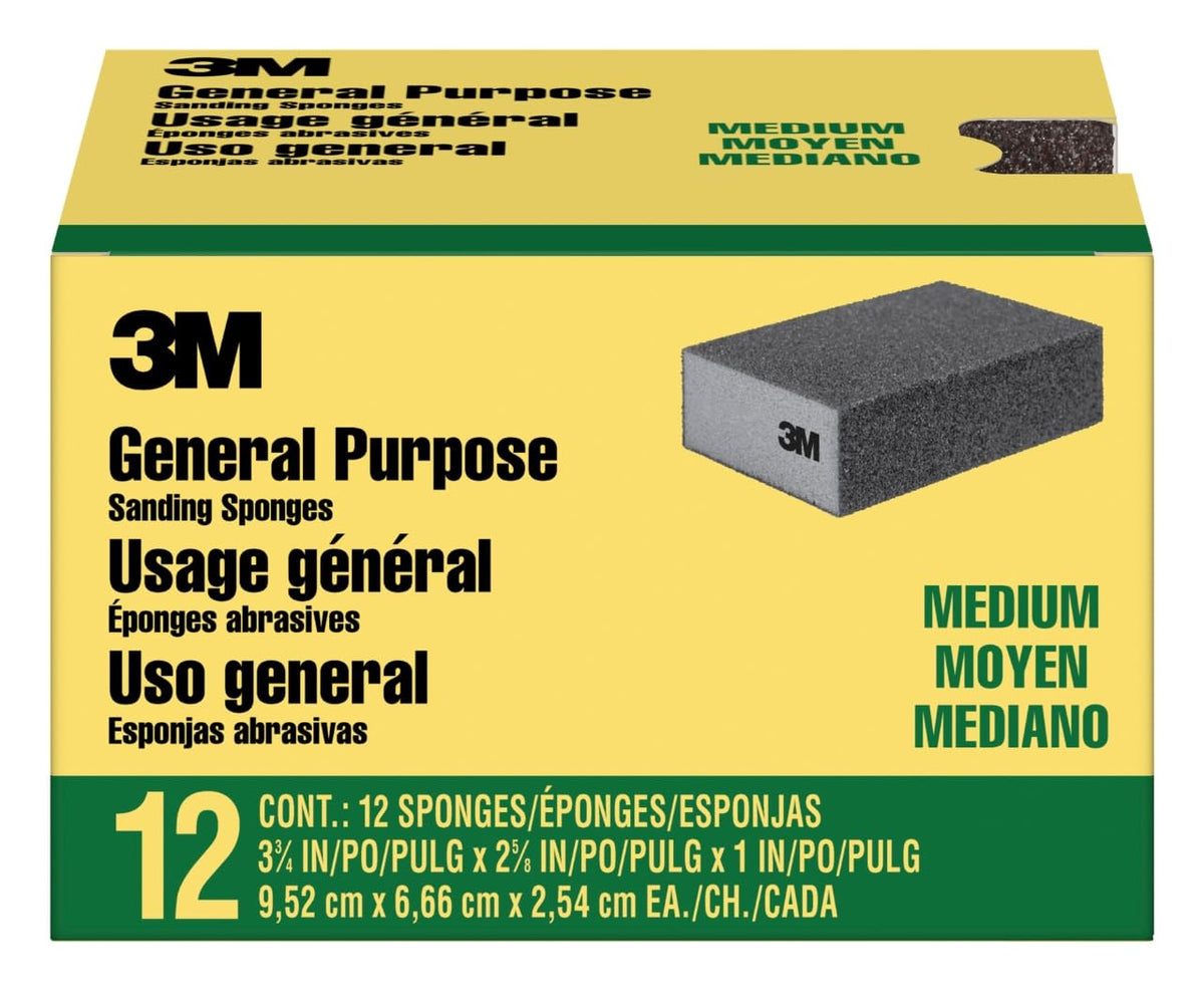 3M Black / 3 3/4 in x 2 5/8 in / Medium Sanding Sponges