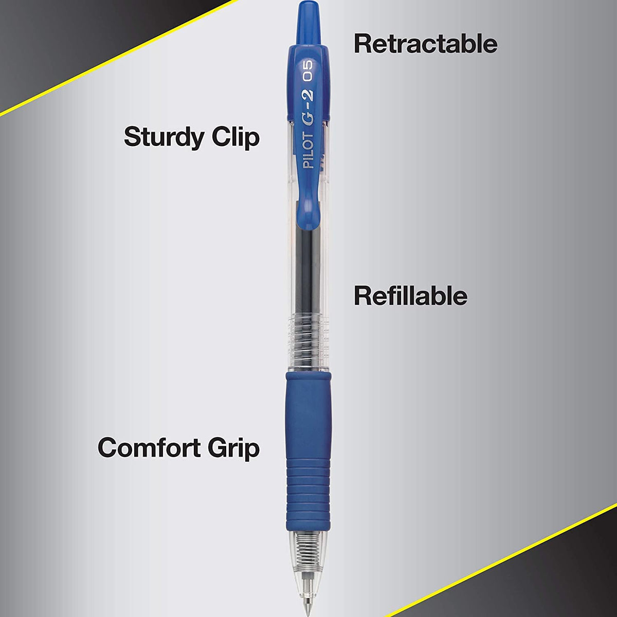 G2 Premium Gel Roller Pens by PILOT – 12 Count (Pack of 2), Plastic, Blue Ink, Pack of 2, Model 31003