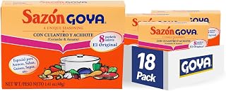 Goya Sazon Seasoning Coriander & Annatto (con Culantro y Achiote), 1.41 Ounce (Pack of 18)
