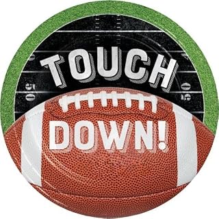 Creative Converting Football Kick Off 9-inch Paper Desert Plates 8 Pack