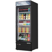 24' Merchandising Refrigerator 1 Glass Doos by Everest Refrigeration – 24" Wide, 10.0 cubic_feet, Black Coated Steel, Black, Model EMGR10B