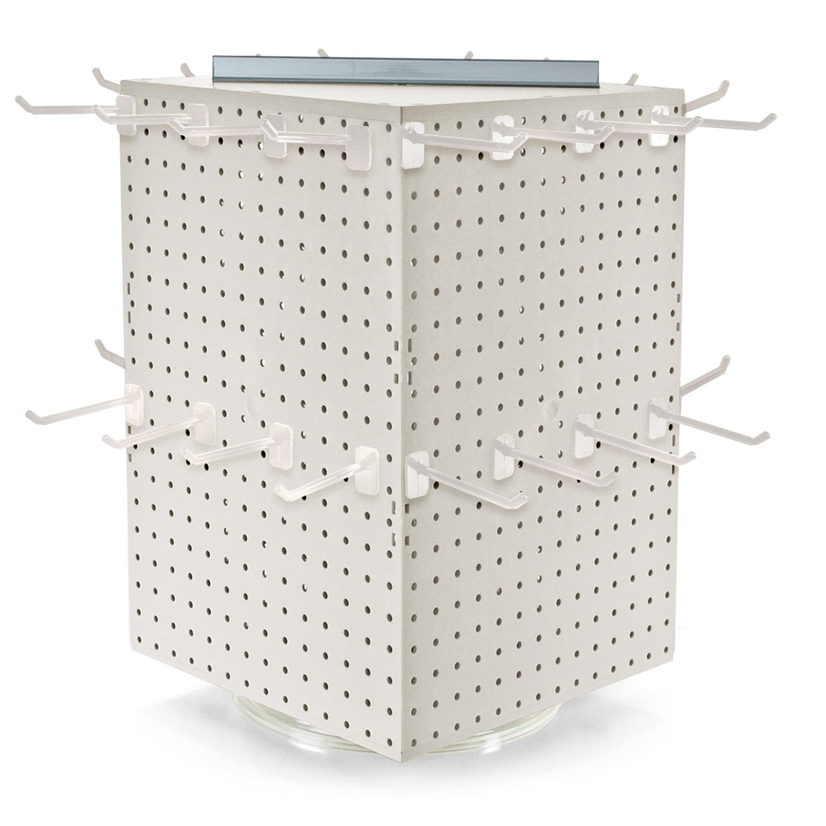 Azar Displays Pegboard + Hooks / White / 14 inches (W) x 14 inches (D) x 21 inches (H) Home Storage Hooks