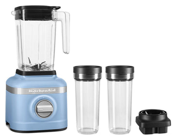 K150 3 Speed Ice Crushing Blender with 2 Personal Blender Jars by KitchenAid – 48 oz, 48.0 ounces, Plastic, Blue Velvet, Pack of 5
