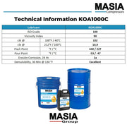 CP-4100-100 Lubricant Compatible with CPI - 55 gal by MASIA COMPRESSORS – Model MAS.KOA1000C-55-016