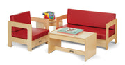 Living Room 4 Piece Set by Jonti-Craft – Onesize, Wood, Red, Pack of 4, Model 0380JC