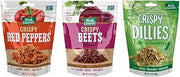 Fresh Gourmet Perfect for Salads, Snacks, and Toppings – Crispy Balsamic Beets, Crispy Red Peppers & Pickle-Flavored Crispy Dillies – 3.5 oz Each (3-Pack) Variety Pack