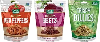 Fresh Gourmet Perfect for Salads, Snacks, and Toppings – Crispy Balsamic Beets, Crispy Red Peppers & Pickle-Flavored Crispy Dillies – 3.5 oz Each (3-Pack) Variety Pack