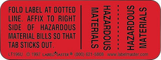 Labelmaster Hazmat Shipping LBL, 3/4inx2in, Paper, 500